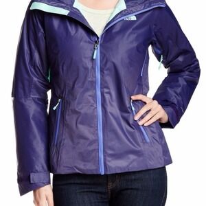 The North Face Fuseform Dot Matrix Insulated Jacket SZ M Blueberry Mint lining